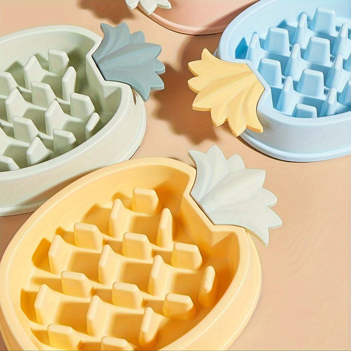 1pc Pineapple Shaped Slow Feeder Pet Bowl Anti-choking Dog Food and Water Bowl Pet Slow Feeding Basin Pet Puzzle Food Feeder