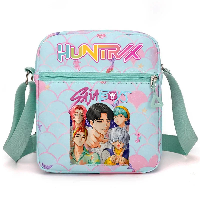 New⭐️ KPOP Shoulder Bag Crossbody Bags Double-deck Storage Bag Large Capacity Square Zip Storage Sports Bag Fans Gift