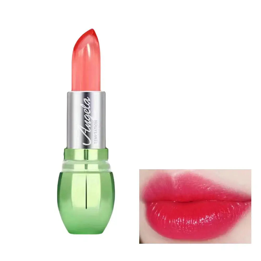 Crystal Jelly Lipstick,Magic Color Changing Lipstick, Moisturizing Temperature Color Changing Lip Gloss,Nourishing Lip Balm