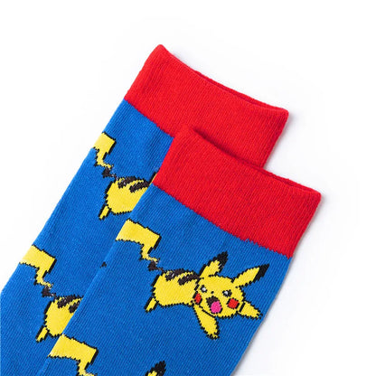 1/3/4 Pairs Pokemon Men's Fashion Trend Long Socks Cartoon Anime Figure Pikachu Eevee Gengar Unisex Athletic Harajuku Socks