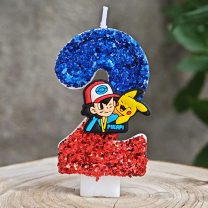 Cute Pokemon Monster Candle Kids Birthday Cake Decoration Cartoon Anime Figure Supplies Party Accessories Christmas Gifts
