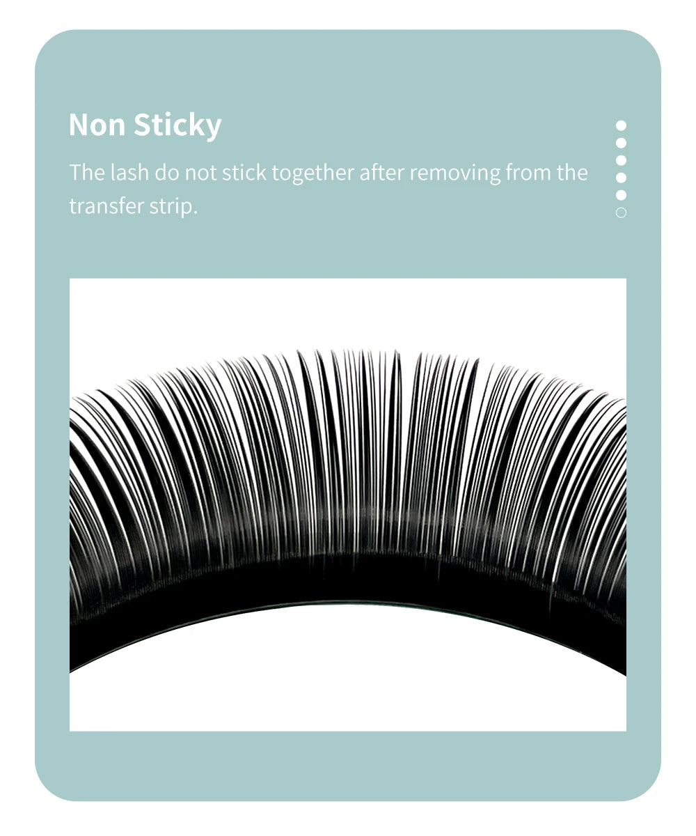 DIYDAY Individual Eyelash Extension Long Length Classic Lashes Extensions Trays Wholesale Matte Black Soft Mink Faux Eyelashes