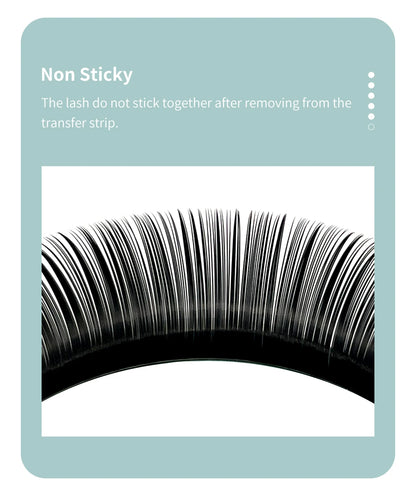 DIYDAY Individual Eyelash Extension Long Length Classic Lashes Extensions Trays Wholesale Matte Black Soft Mink Faux Eyelashes