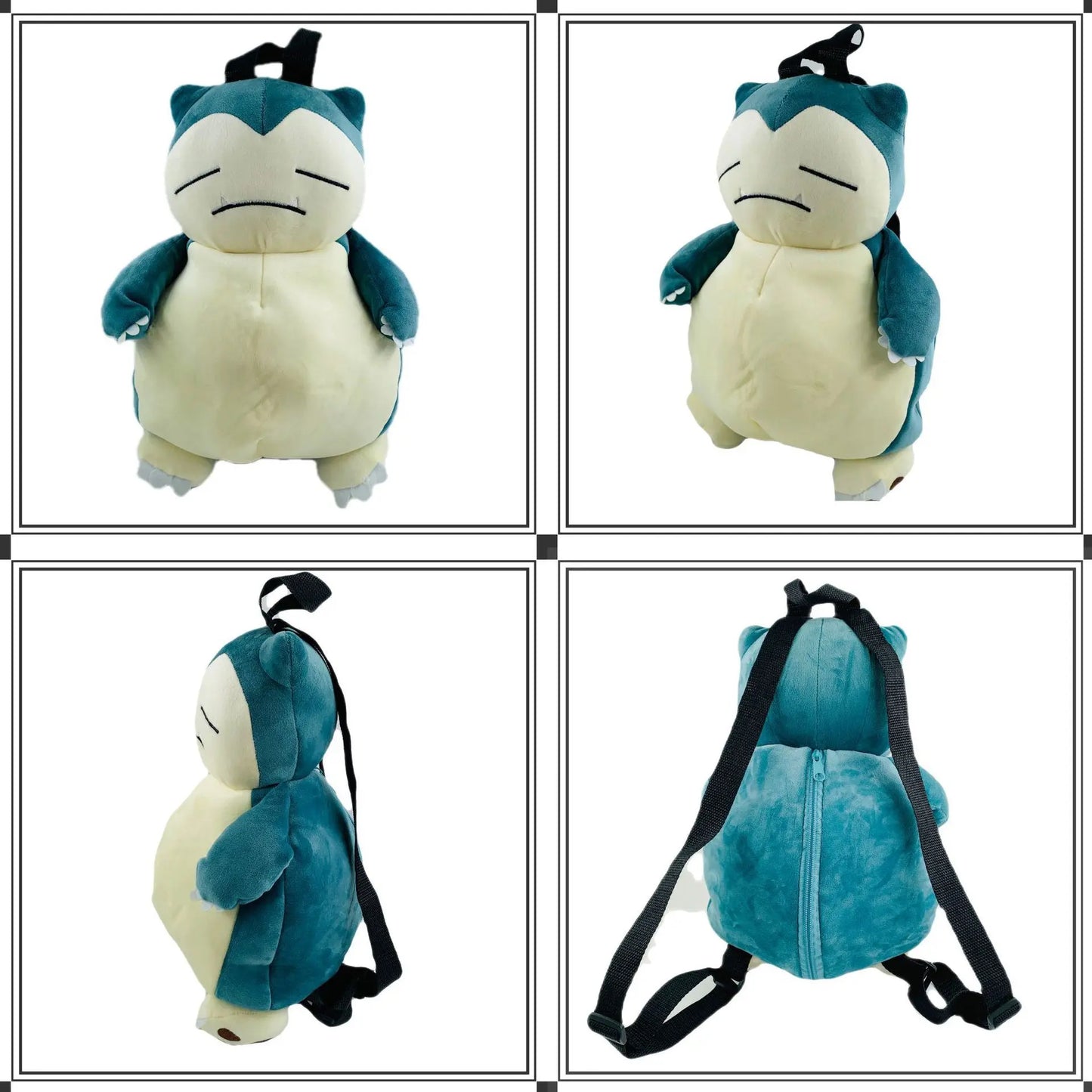 TAKARA TOMY Snorlax Pokemon Backpack Plush Kawaii Anime Pendant Stuffed Bag Soft Cartoon Schoolbag Birthday Gift