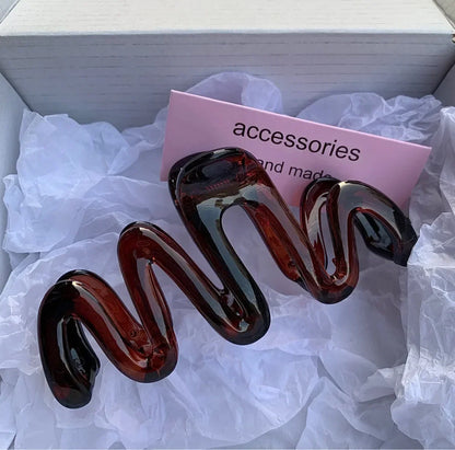 Jelly Wave Hair Claw Clip