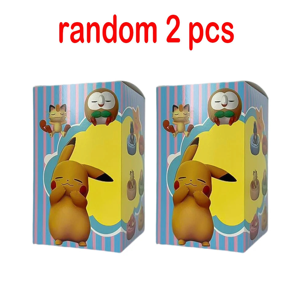 Anime Pok é mon blind box Model Figure 1-12 pcs Pikachu sleep Series Interior Hand Sleeping Position Toys Gift for sfriends