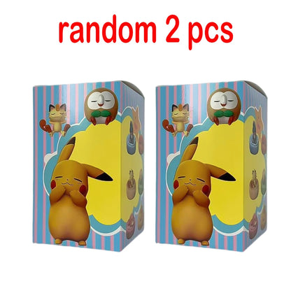 Anime Pok é mon blind box Model Figure 1-12 pcs Pikachu sleep Series Interior Hand Sleeping Position Toys Gift for sfriends