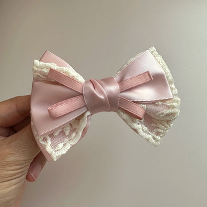 Embroidered Lace Hair Bow.