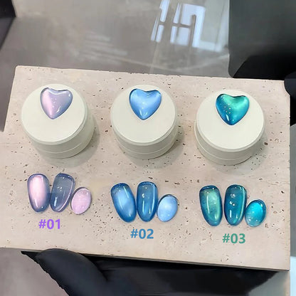 ZH Super Bright 12 Constellations Cat Eye Gel Nail Polish 2025 New Autumn Winter Whitening Glass Bead Nail Art Nail Supplies