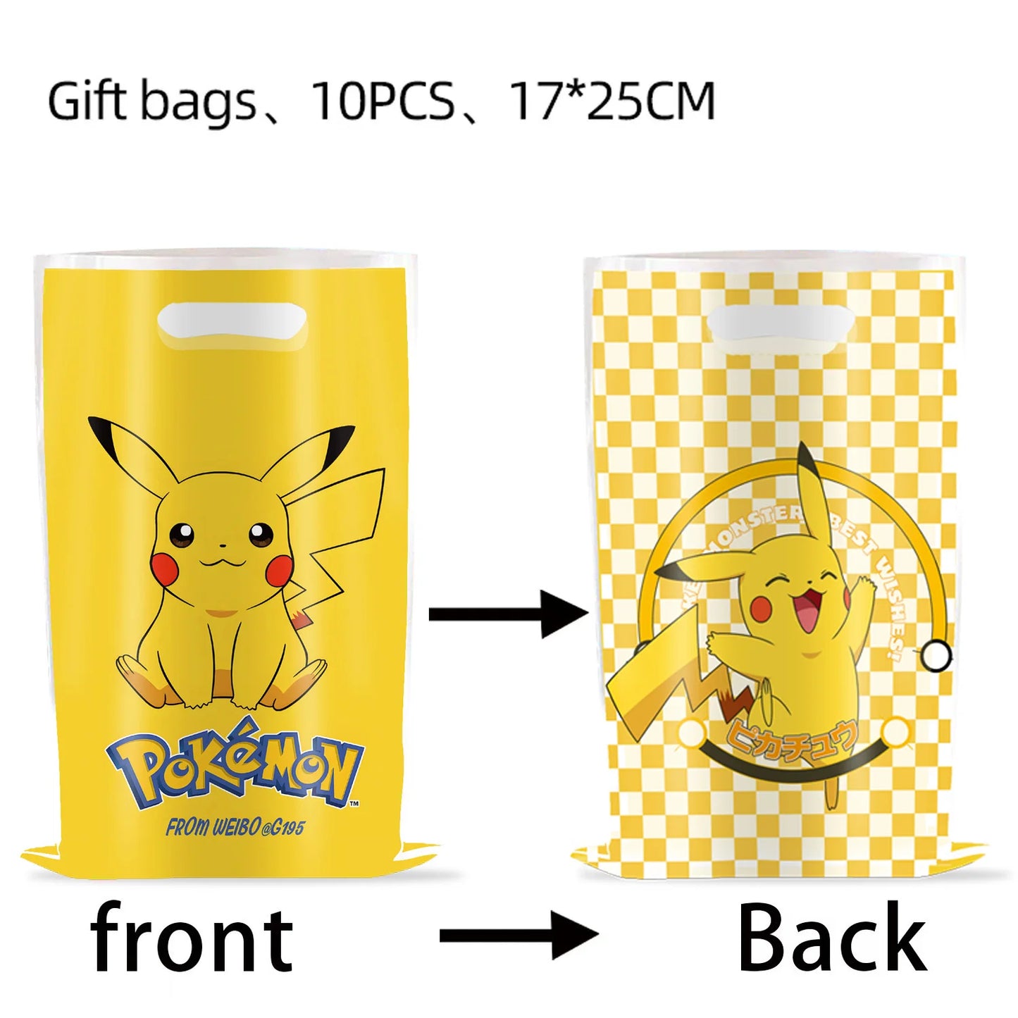 Pikachu Birthday Gift Bag Pokemon Figures Pokemon Gift Bag Pikachu Candy Bag Packaging Giveaway Party Favors Guest Pokemon Gift