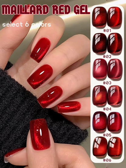 ZH Super Bright 12 Constellations Cat Eye Gel Nail Polish 2025 New Autumn Winter Whitening Glass Bead Nail Art Nail Supplies