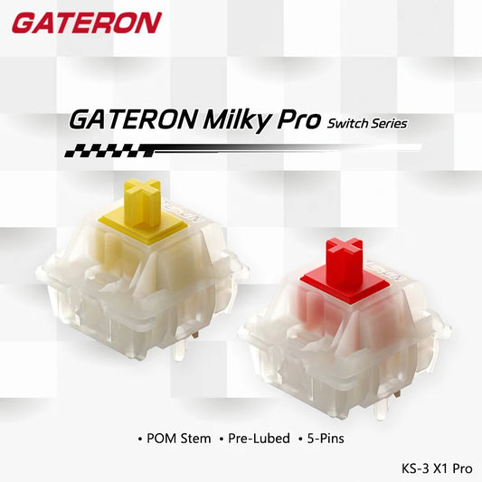 Gateron Milky Pro Linear Mechanical Keyboard Switches