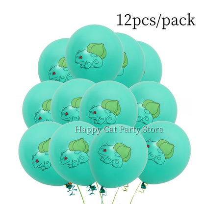 Pokemon Latex Balloons Birthday Party Decor Cartoon Pikachu Balloon Poke Ball Balloons Baby Shower Kids Favor For Party Supplies
