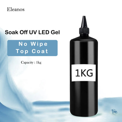 Eleanuos Super Quality Hema TPO Free 1KG No Wipe Top Coat Primer Base Coat UV Gel Soak Off Nail Supplier Gel Polish For Nail Art