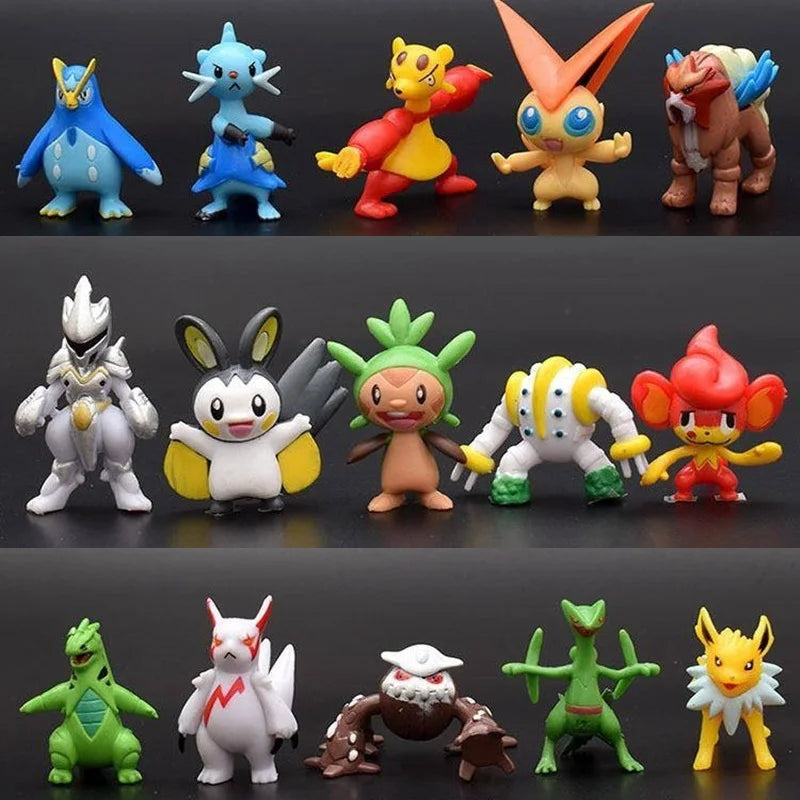 48/72/96/120/144pcs Pokemon Anime Action Toy Figures Doll Model Colletion Toys For Children