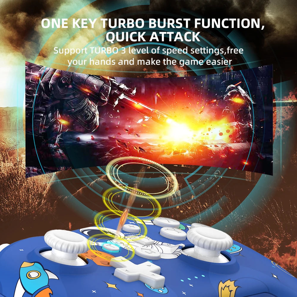 GAMINJA NS009S Wireless Controller BT Gamepad For Nintendo Switch Lite PC TV Box 6-axis Dual Vibration Joystic For Switch 2