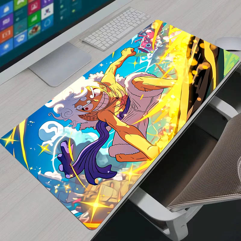 One Piece World Map XXL Gaming Mouse Pad: Vintage Nautical Anime Desk Mat