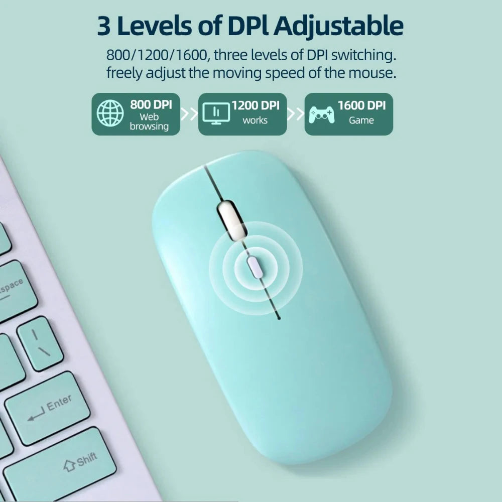 Silent Bluetooth Mouse Marcaron Computer Laptop Optical Mouse Wireless for iPad Samsung Tablet Universal Mice Noiseless