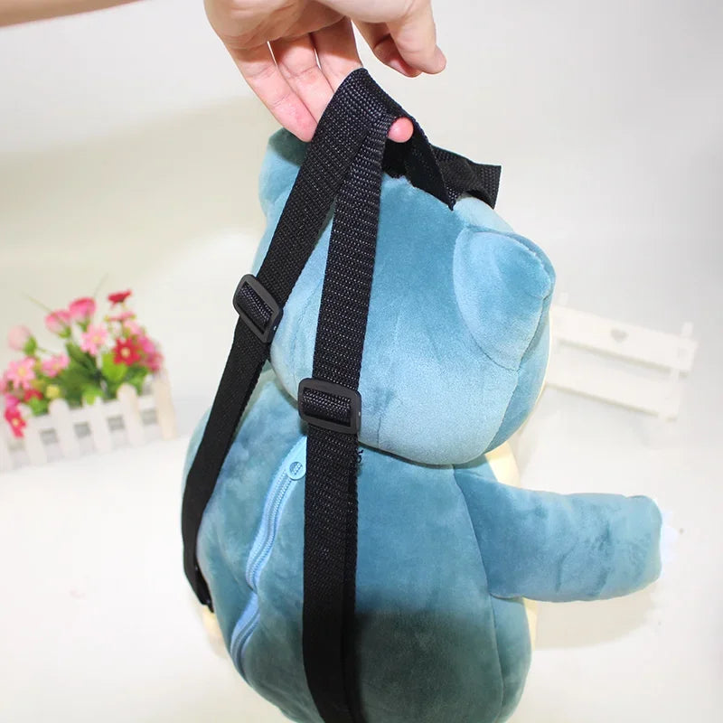 TAKARA TOMY Snorlax Pokemon Backpack Plush Kawaii Anime Pendant Stuffed Bag Soft Cartoon Schoolbag Birthday Gift