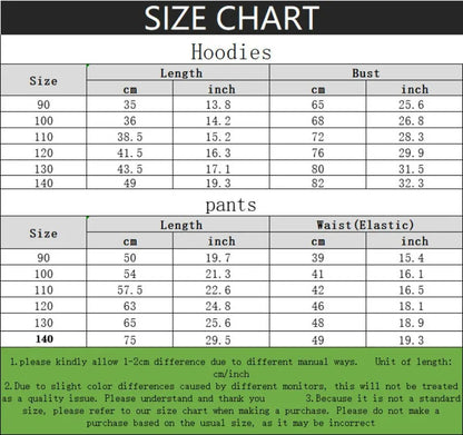SPRING FALL New Style Kids Casual Sweatshirt and Sweatpant 2pcs Sets Girls and Boys O Neck Hoodies Set Child Tracksuit Disney