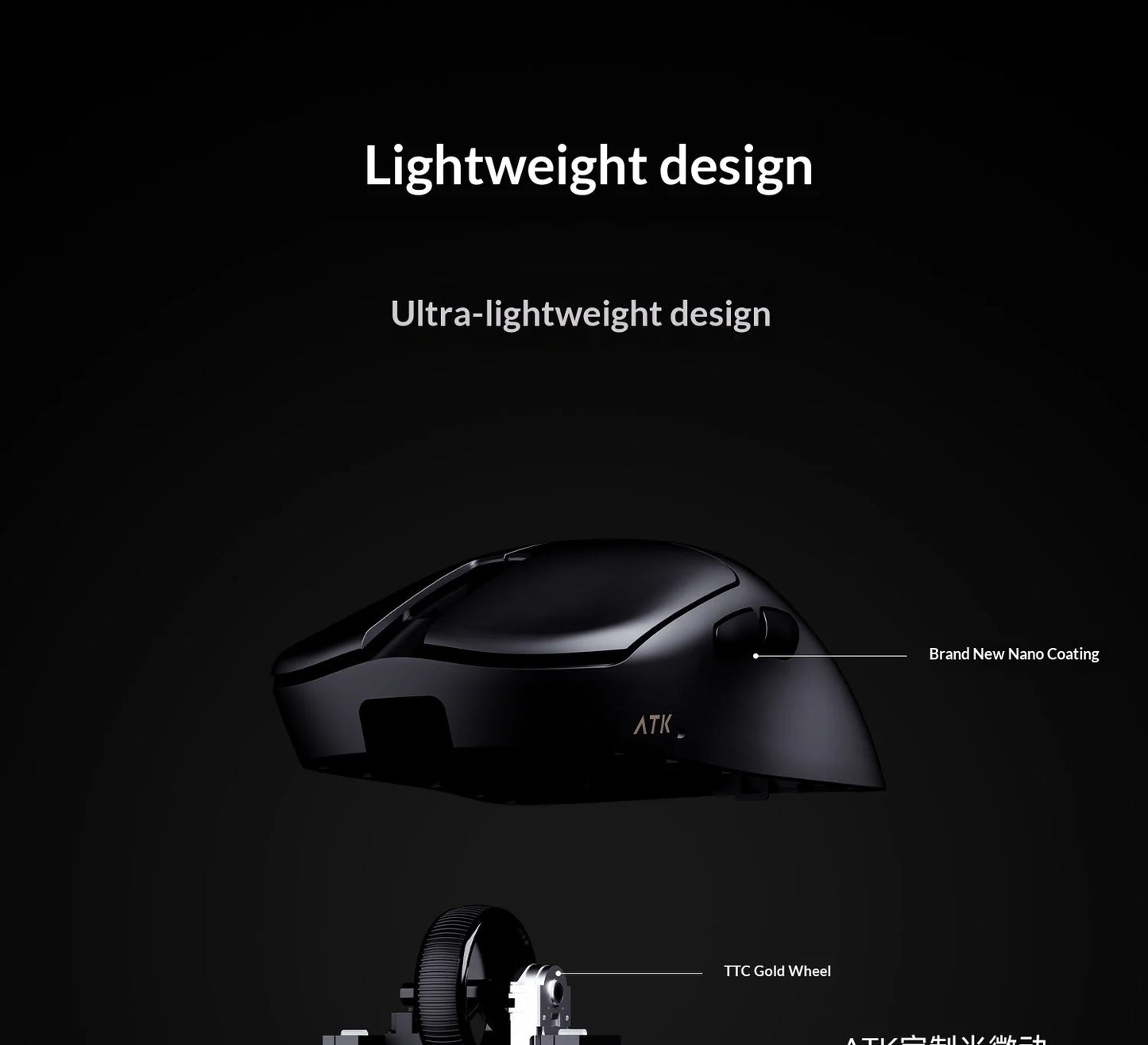NEW ATK U2/V2 PAW3950 8K Wireless Gaming Mouse 3mode Double 39g Lightweight E-Sport Mouse Custom Accessory Computer Office Work