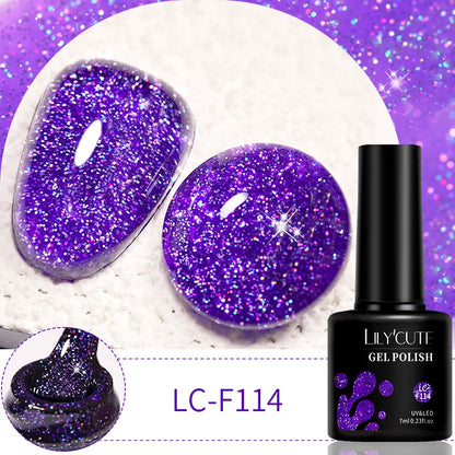 LILYCUTE 7ml 9D Cat Magnetic Gel Nail Polish Iridescent Magnet Semi Permanent Soak Off UV LED Manicure For Nail Art Gel Varnish