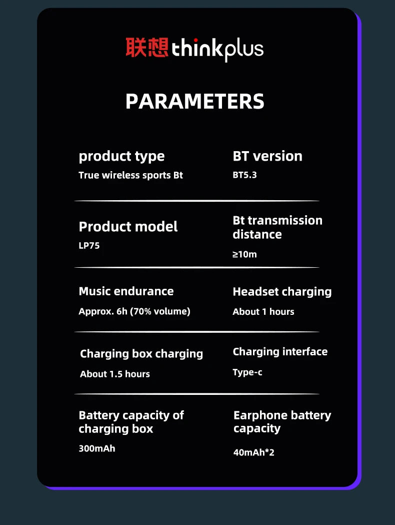Lenovo LP75 TWS Earphones