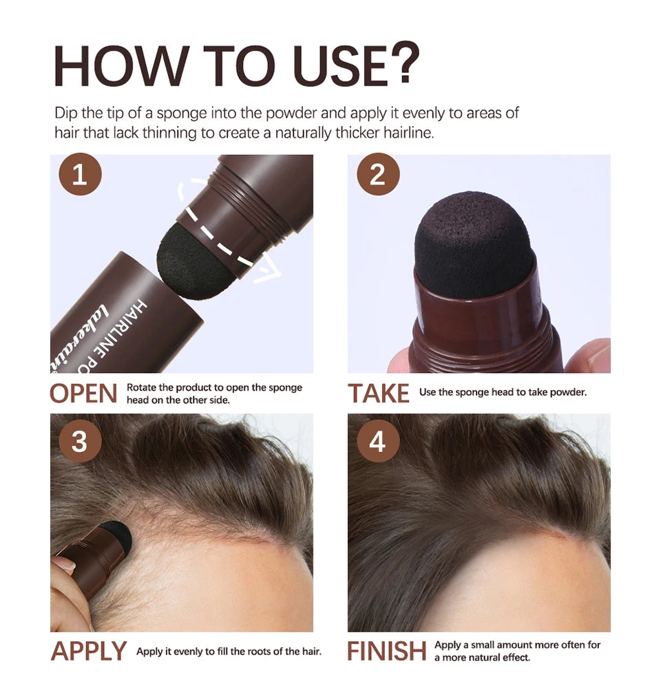 Lakerain Hairline Powder Filling Hair and Eyebrows Gaps Naturally Modify Long Lasting Holding Waterproof Sweat-proof Fine Powder