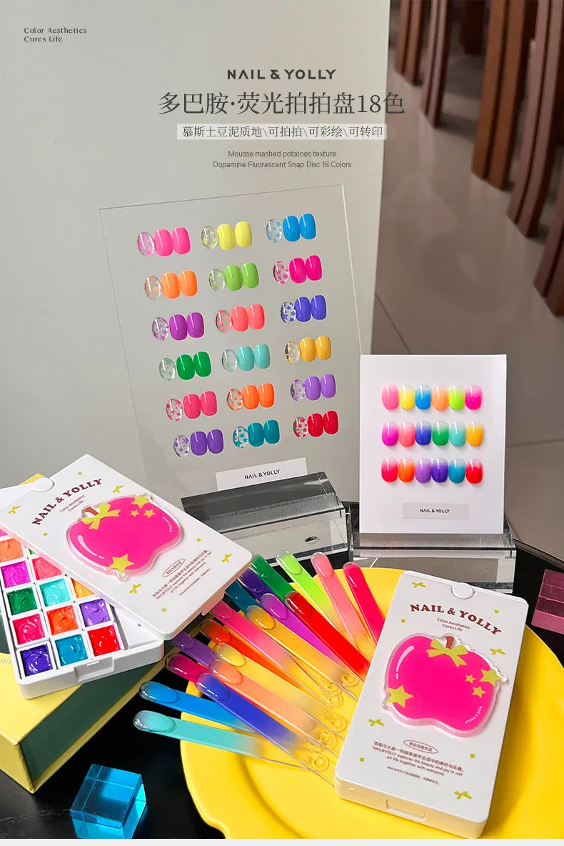YOLLY 2026 New 18 Colors Multicolor Pat Pat Gel Fashion Long-Lasting High Quality Non-toxic UV Gel for Salon OEM/ODM Wholesale