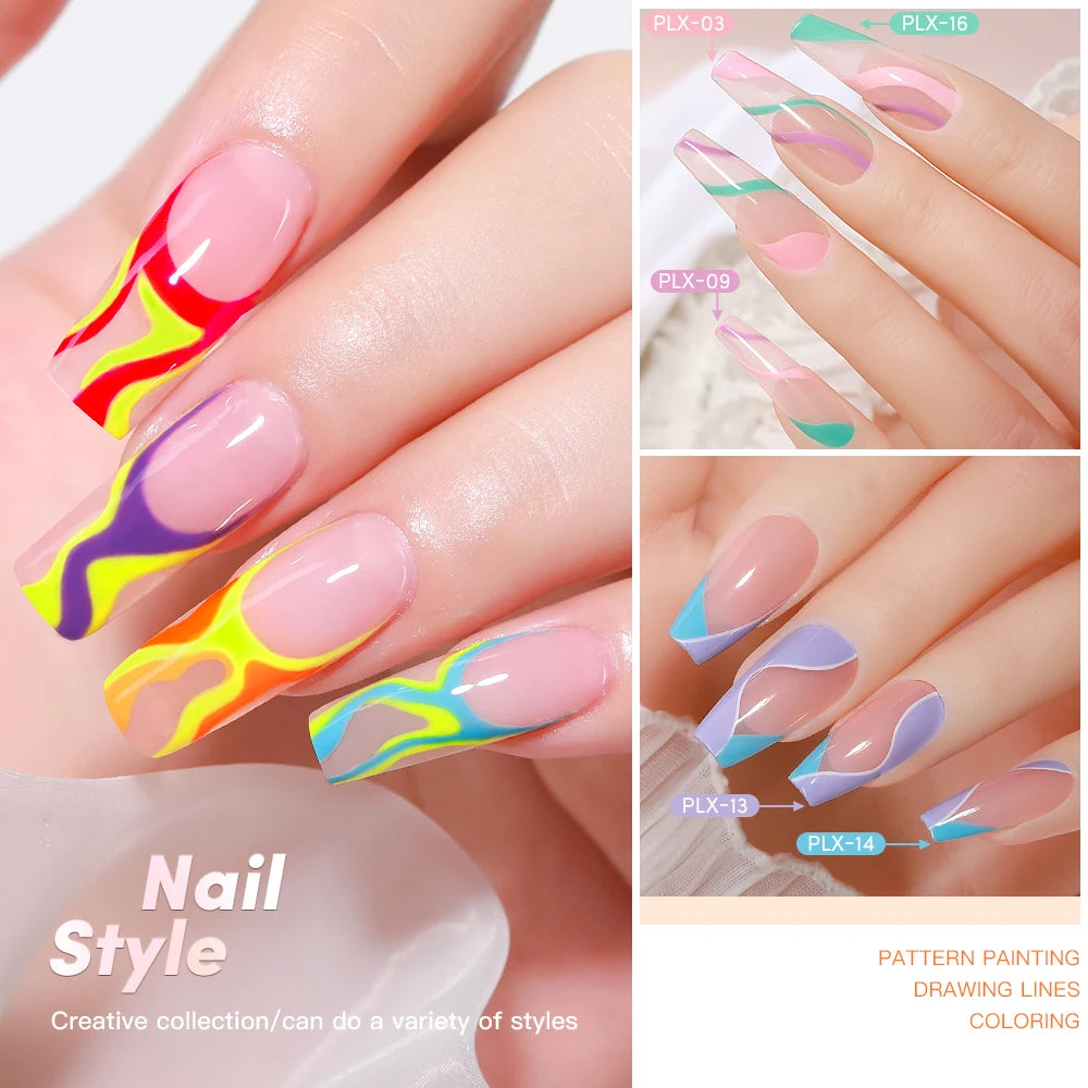 AS 24pcs Line Gel Nail Polish Set Colour Semi Permanent UV Gel For DIY Painting Drawing Manicure Varnish Nail Art Liner Gel Kit