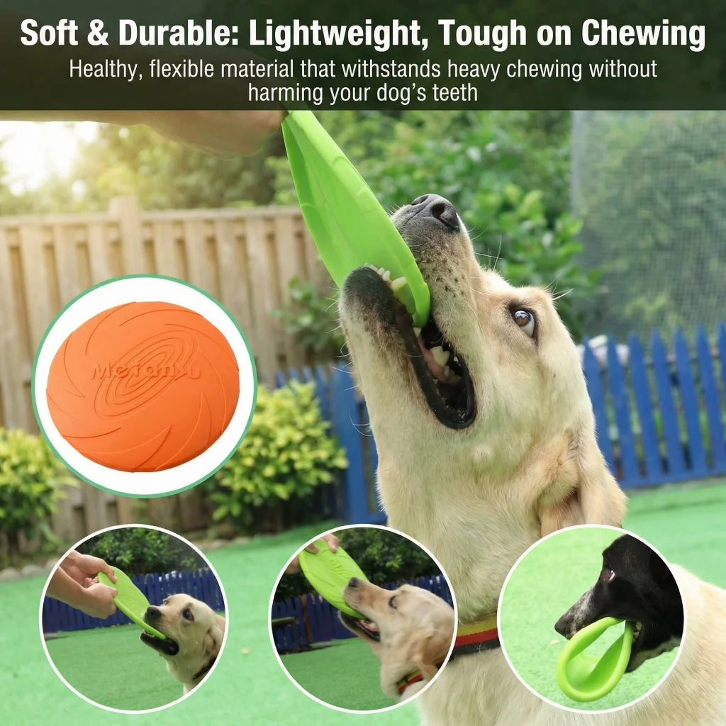 6PCS Interactive Dog Flying Disc Toys Bite-Resistant Waterproof Dog Toys Dog Stuff Dog Accessories for Outdoor Training Play