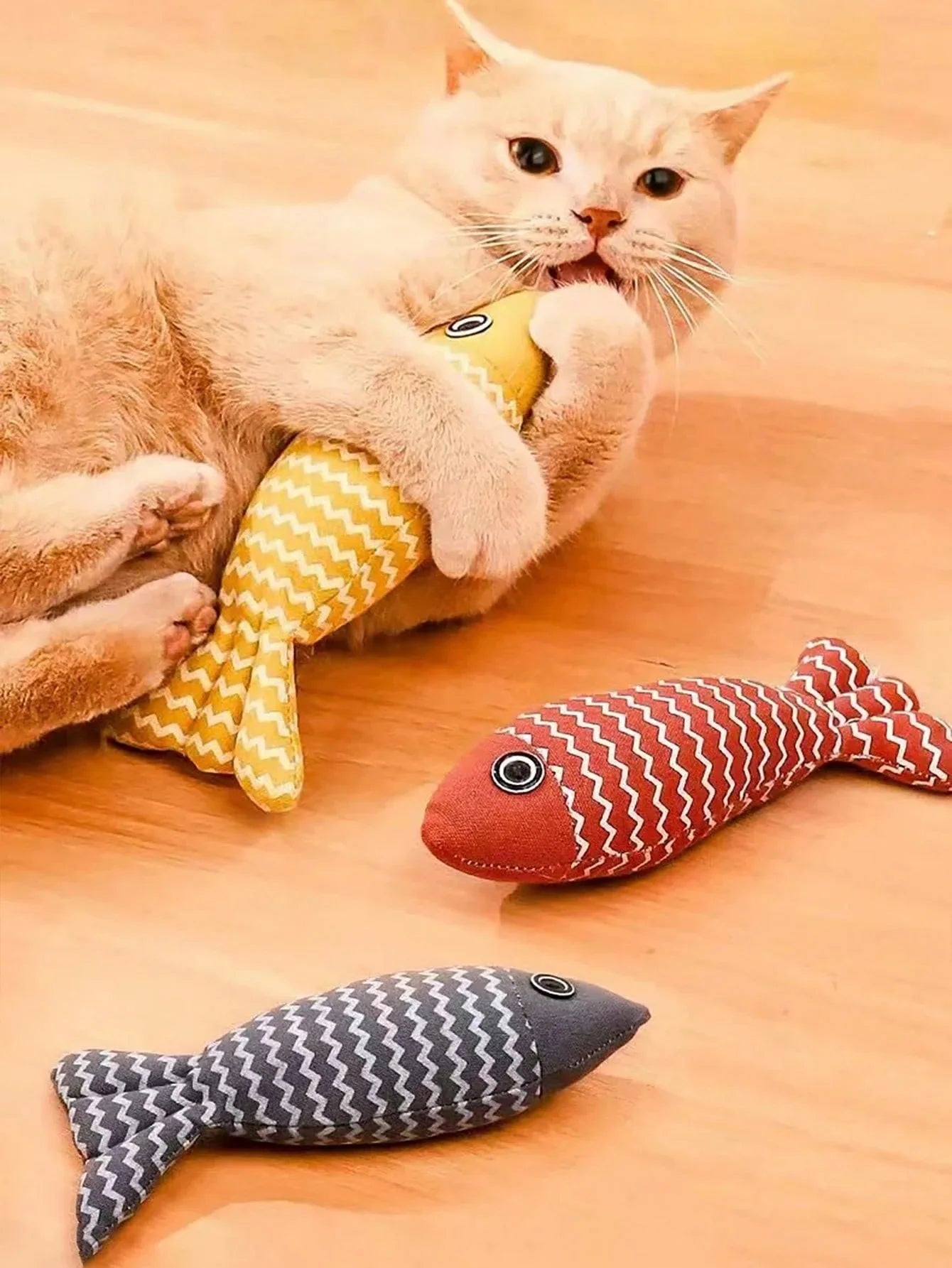 Burlap Cat Toy Cat Mint Fish Pet Chew Toy Cat Fun Interactive Soft Lifelike Fish Kitten Self-Happiness Training Toy Cat Supplies