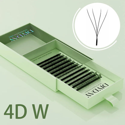 DIYDAY W Shaped Eyelash Extension Premade 3d 4d 5d 6d 7d 8d Mink Faux Lashes BASF PBT Natural Look False Eyelashes