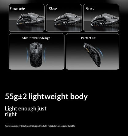 XINMENG ZERO 3 Gaming Mouse PAW3311/PAW3395/PAW3950 E-sport Sensor 1K/8K Polling Rate Carbon Fiber Case 500mAh Battery Wireless