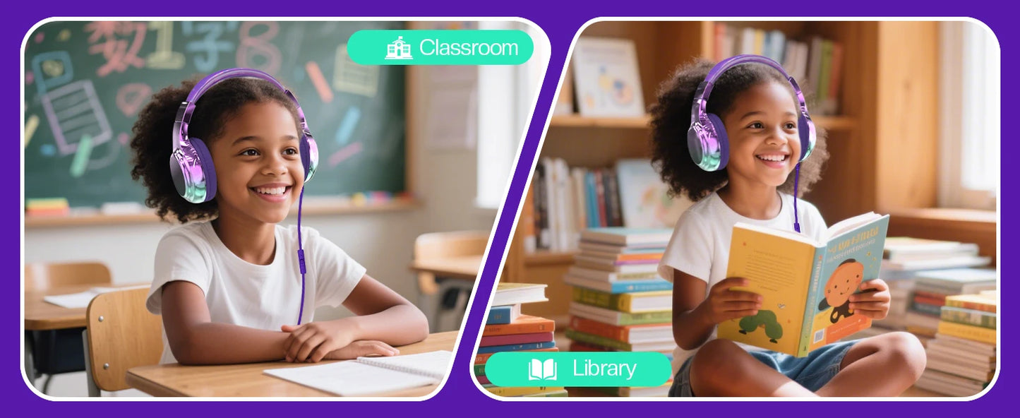 Kids Wired Headphones For School