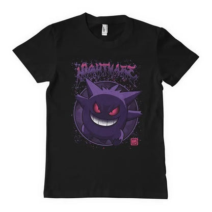 2025 Summer Pokémon Anime Gengar Kaiju 100% Pure Cotton Printed T-shirt Men Harajuku Loose Casual Versatile Short-sleeved Top