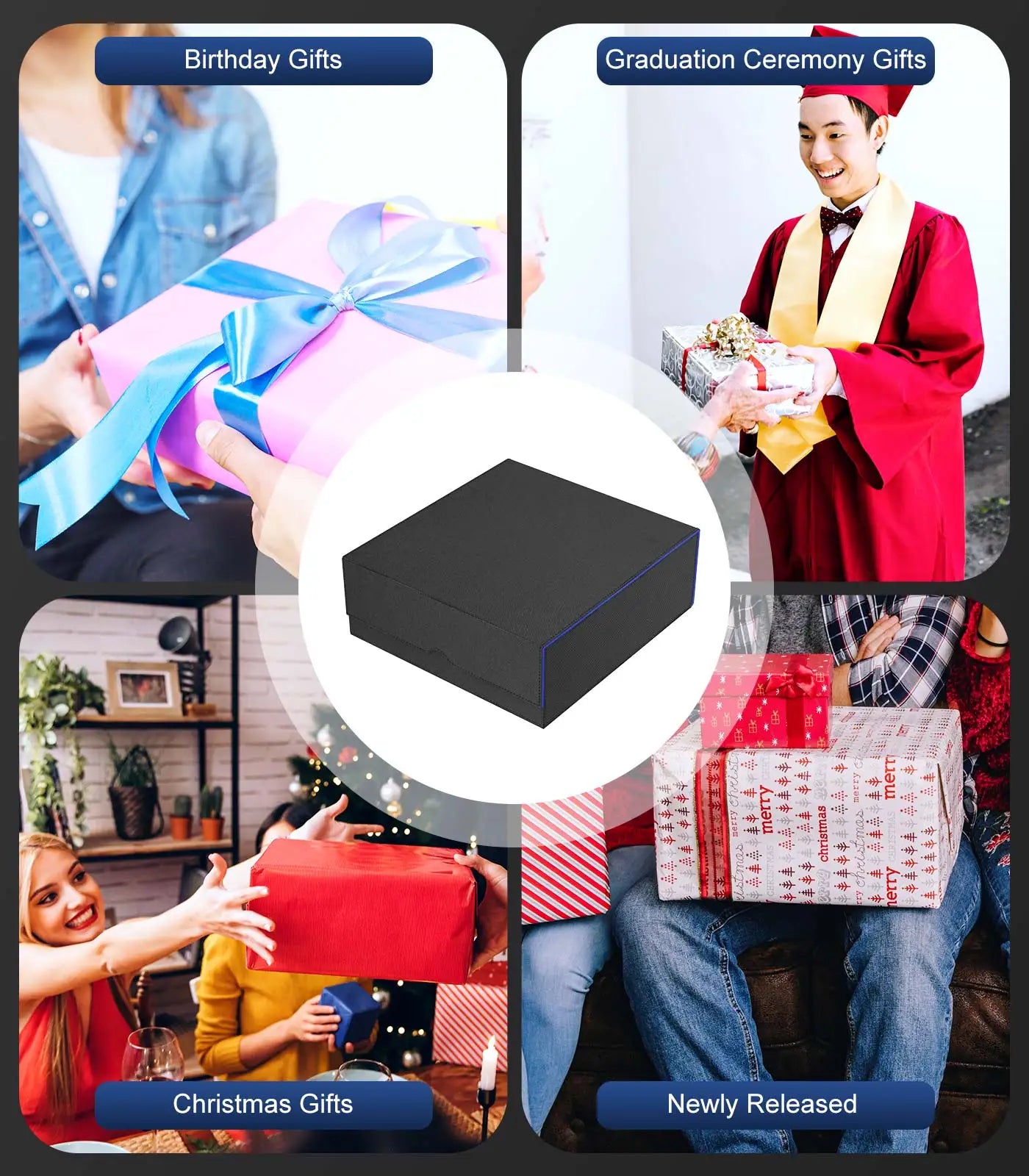 MoKo Trading Card Storage Box 3800+ MTG Deck Box with 24 Colorful Dividers & 5 Card Supporters 5 Row Commander Card Deck Box