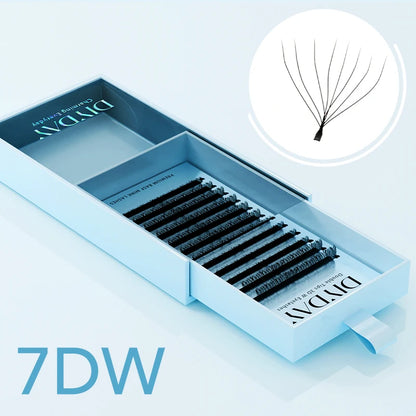 DIYDAY W Shaped Eyelash Extension Premade 3d 4d 5d 6d 7d 8d Mink Faux Lashes BASF PBT Natural Look False Eyelashes