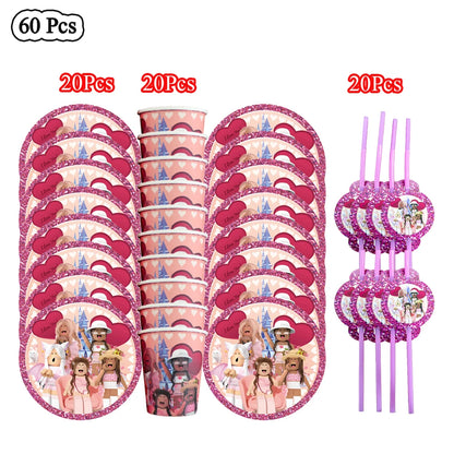 Pink Roblox Birthday Set 🎉🤖