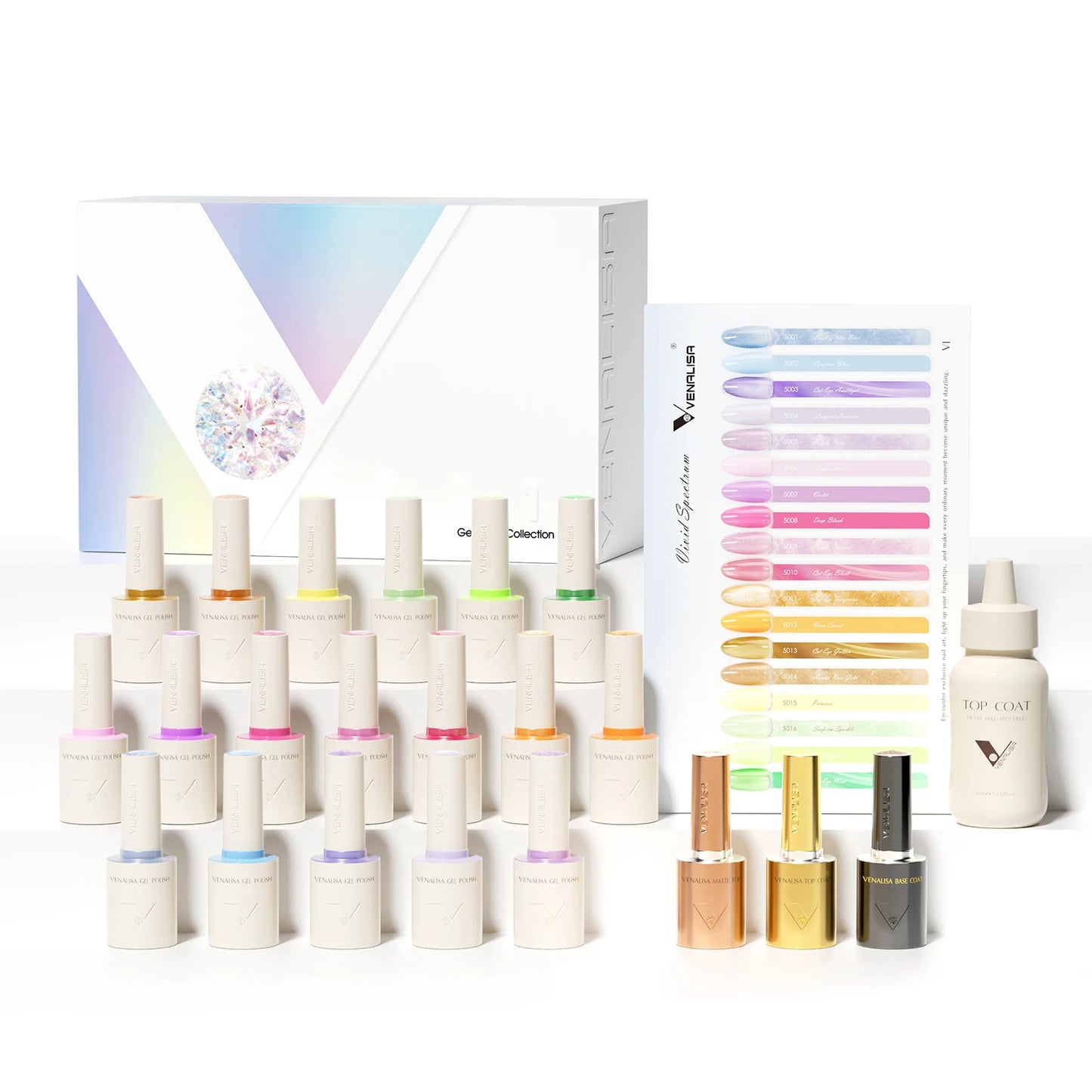 Venalisa VIP4 Nail Gel Polish HEMA/TPO FREE Full Coverage Beautiful Semi Permanent Soak Off UV LED Gel Nail Polish Gel Lacquer
