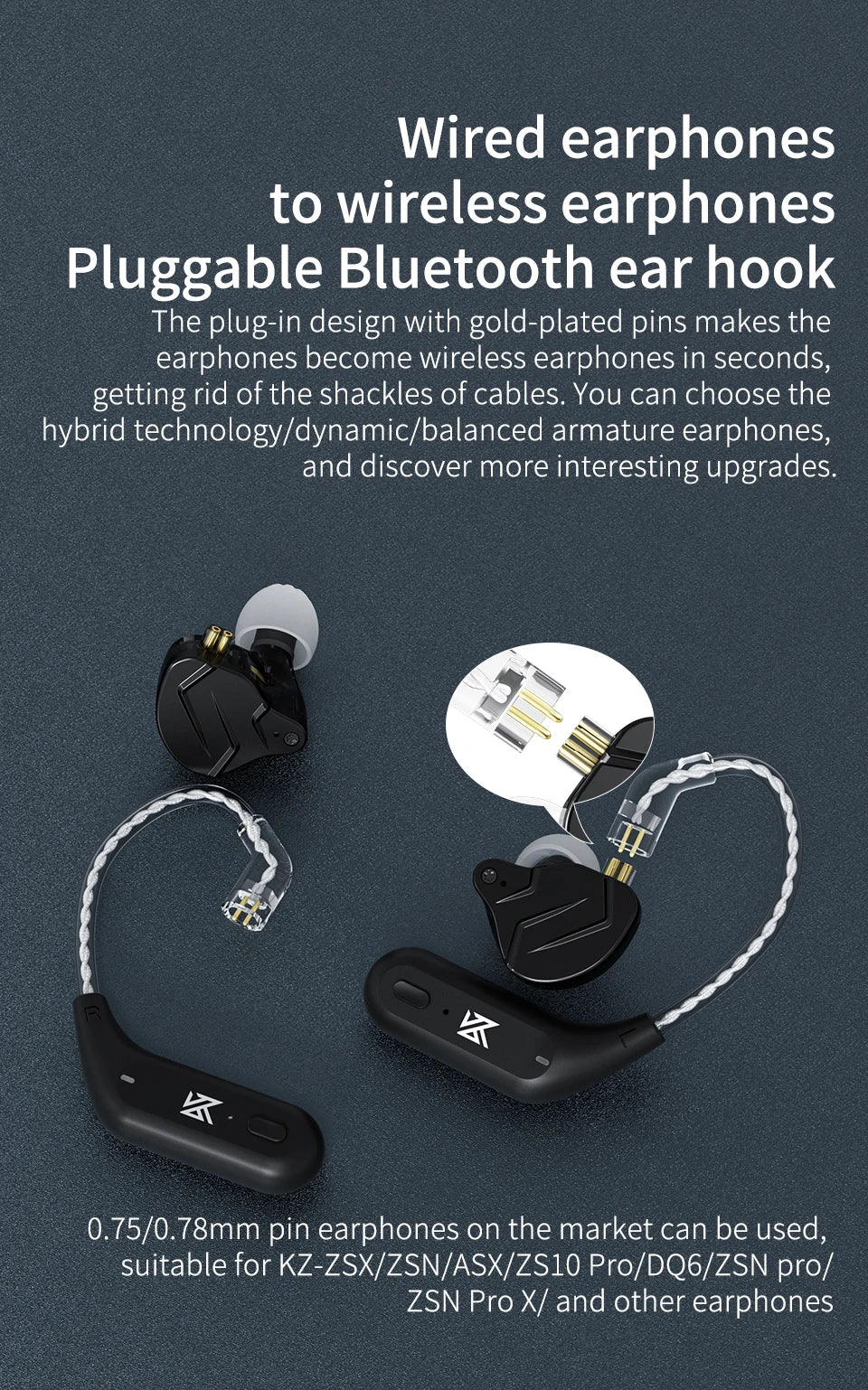 KZ AZ09 Wireless Earhooks.