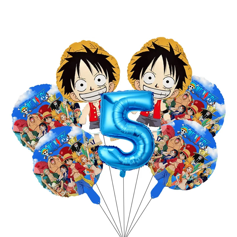 One Piece Birthday Party Decoration Kit – Plates, Cups & Balloons