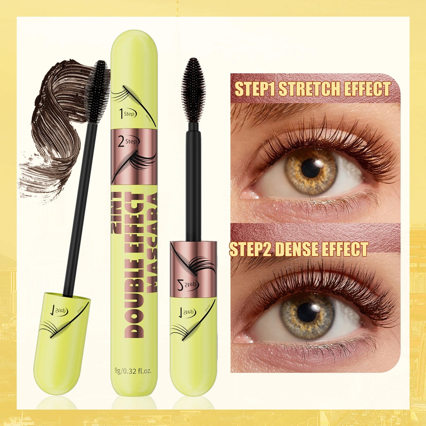 Brown Dual Brush Mascara.