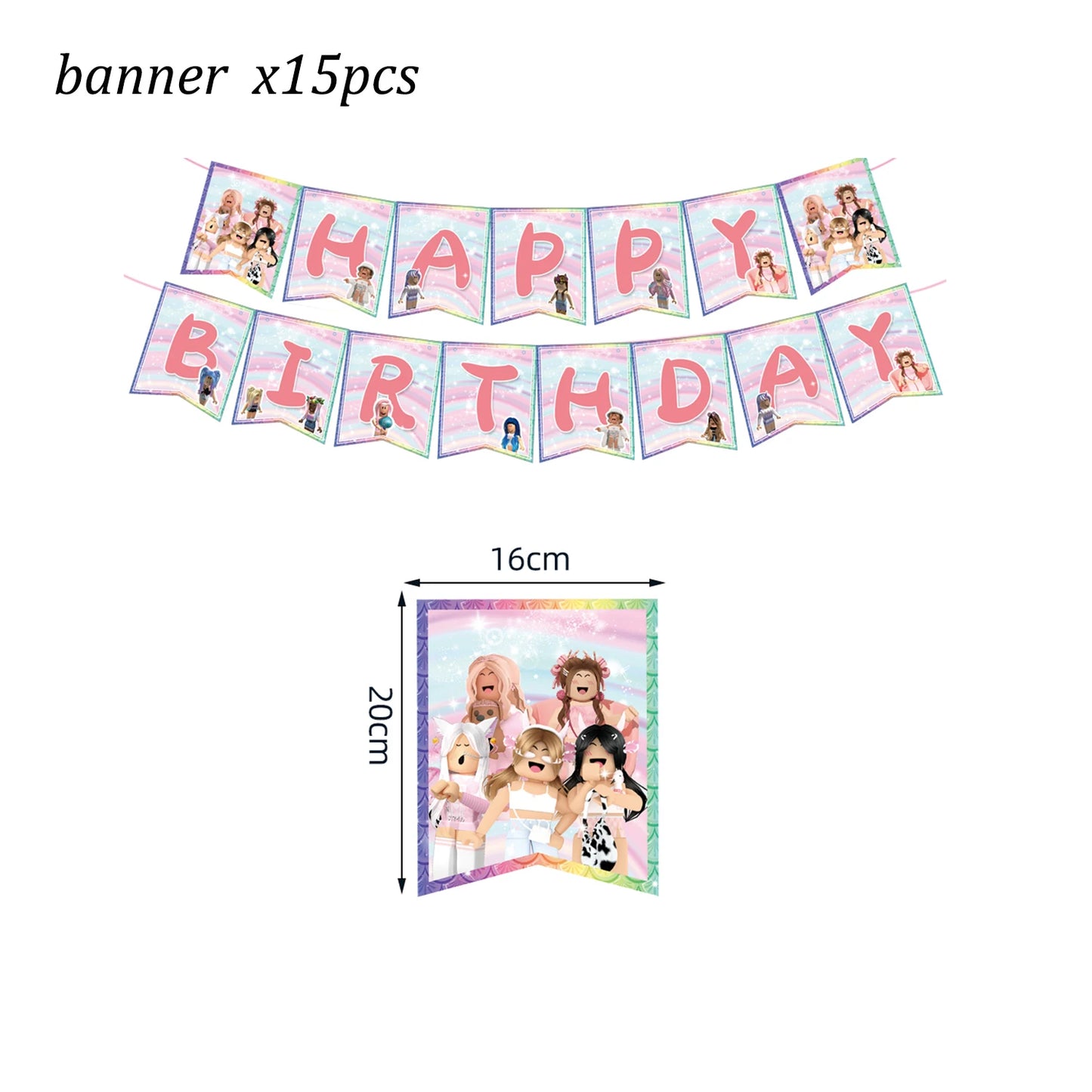 Roblox Birthday Party Decoration Set