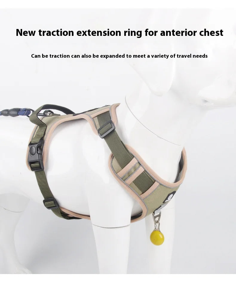 Anti-Pull Reflective Dog Harness with Multi-Point Adjustment No Pull Pet Vest for Pet Dogs Chew Proof and Durable