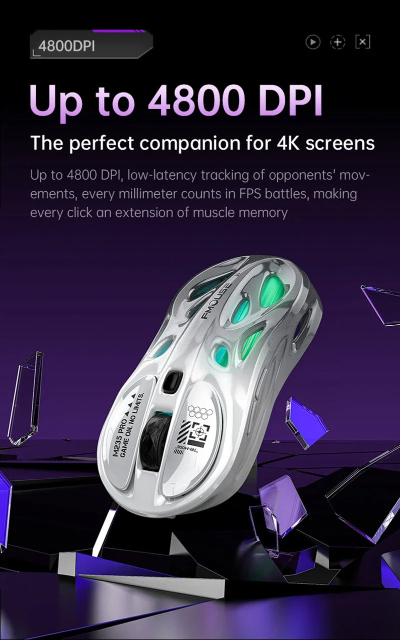 Lenovo Tri-mode Wireless Bluetooth Mouse Lightweight Computer Rgb Illuminated Gaming Mouse Portable Tablet Universal Mouse