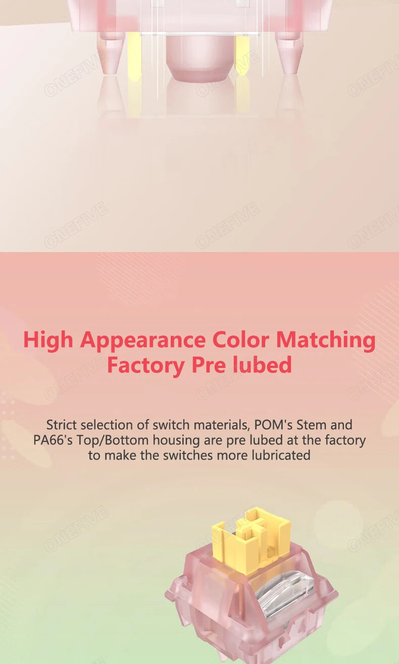 Outemu Silent Peach Switches.