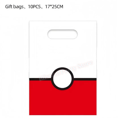 Pokemons Birthday Party Decoration Lightning Pikachu Balloon Tableware Kit Cup Plate Gift Bag Kid Favor Gift Baby Shower Supplie