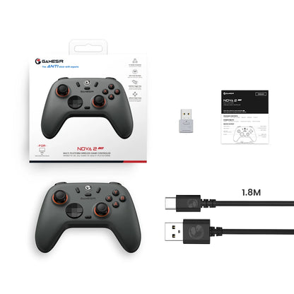 GameSir Nova Lite 2 Wireless Switch Controller Bluetooth Gamepad with Hall Effect for Nintendo Switch, iPhone, Android, PC