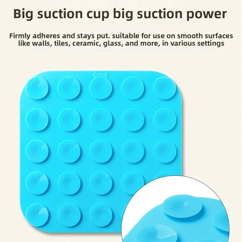 BPA-Free Silicone Pet Lick Mat: 4-Texture Slow Feeder with Powerful Suction Cups